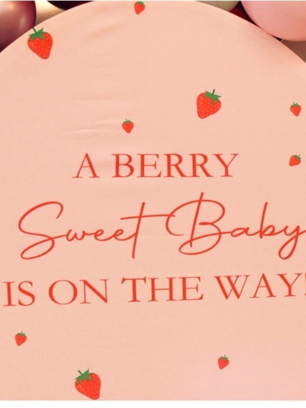 A Berry Sweet Baby shower essentials